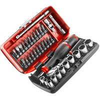 Facom 38 Piece 1/4" Drive Hexagon NANO Socket and Bit Set Metric Facom 38 Piece 1/4" Drive Hexagon NANO Socket and Bit Set Metric