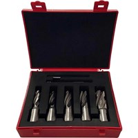 Rotabroach 5 Piece Raptor Mag Drill Hole Cutter Set