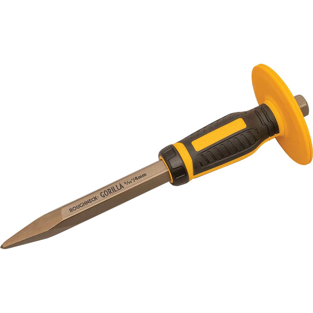 Roughneck Gorilla Concrete Pick Chisel and Non Slip Hand Guard | Cold ...