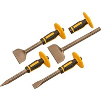 Roughneck 4 Piece Non Slip Hand Guard Bolster and Chisel Set