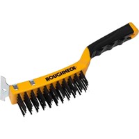 Roughneck Carbon Steel Wire Brush with Integrated Scraper Roughneck Carbon Steel Wire Brush with Integrated Scraper