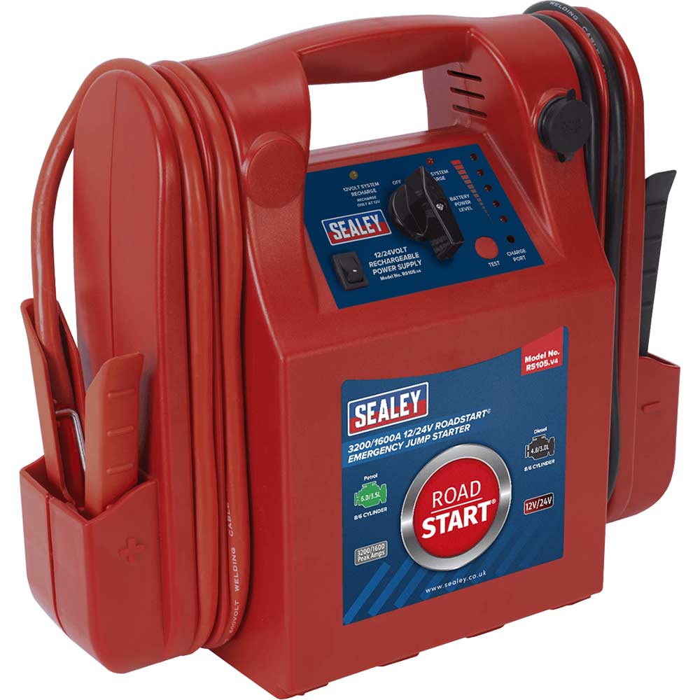 Sealey Rs105 Roadstart Emergency Jump Starter And Power Pack 6L