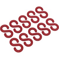 Sealey 10 Piece Plastic Chain S Hook Set Sealey 10 Piece Plastic Chain S Hook Set