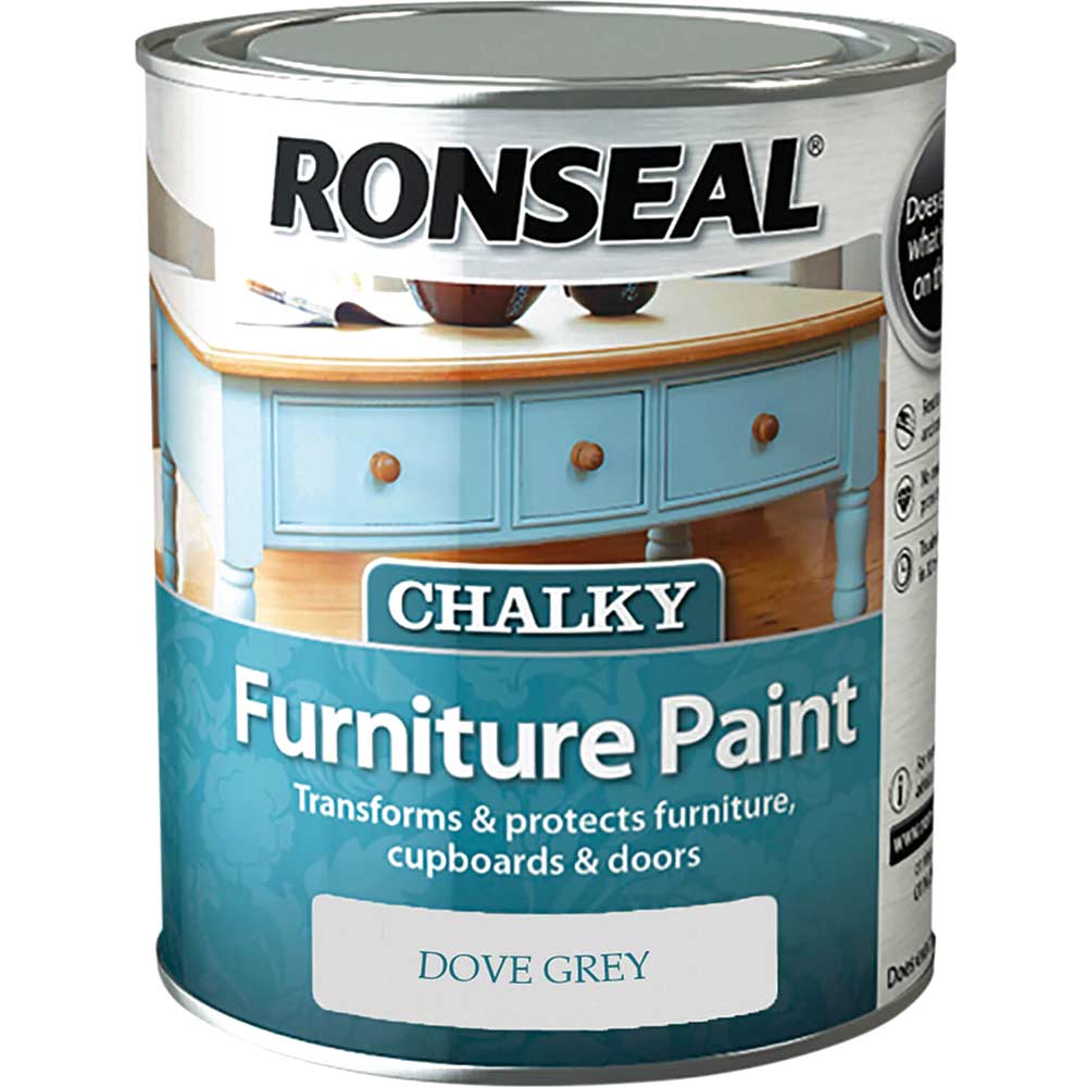 Ronseal Grey Chalky Furniture Paint Dove 750Ml