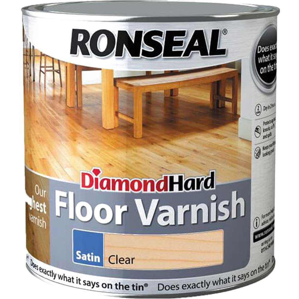 Ronseal Diamond Hard Floor Varnish Satin 2.5L