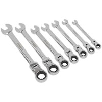 Siegen 7 Piece Flexible Head Combination Ratchet Spanner Set Metric Siegen 7 Piece Flexible Head Combination Ratchet Spanner Set Metric