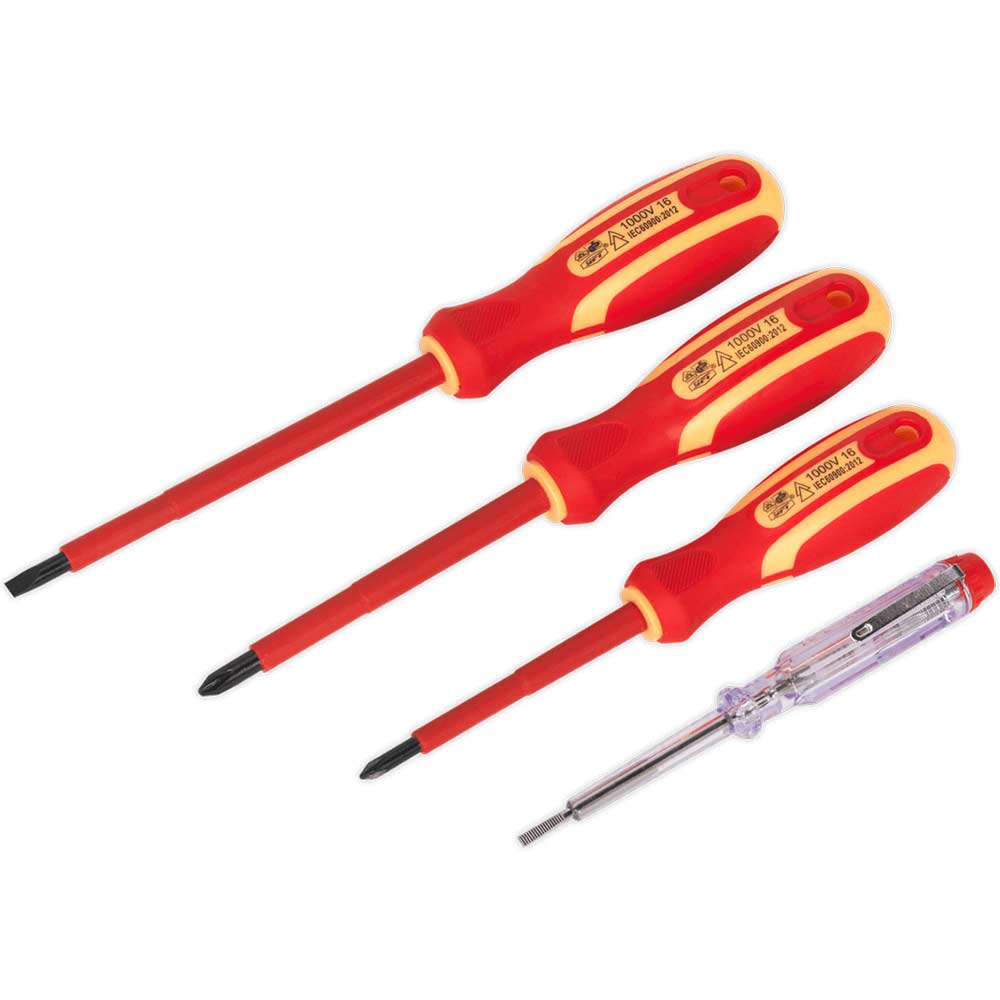 Siegen Piece Vde Insulated Electricians Screwdriver Set Size 4