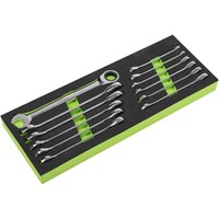 Siegen S0634 12 Piece Combination Ratcheting Spanner Set Metric Siegen S0634 12 Piece Combination Ratcheting Spanner Set Metric