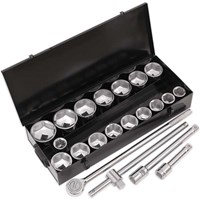 Siegen 21 Piece 1" Drive Hexagon WallDrive Socket Set Metric Siegen 21 Piece 1" Drive Hexagon WallDrive Socket Set Metric