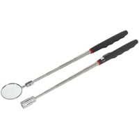 Siegen 2 Piece Telescopic Magnetic LED Pick Up Tool and Inspection Mirror Set
