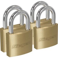 Siegen Brass Padlock Pack of 4 Siegen Brass Padlock Pack of 4