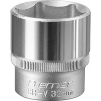 Sealey 1/2" Drive Hexagon WallDrive Socket Metric
