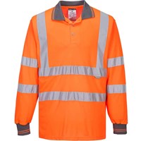 Portwest Hi Vis Polo Long Sleeve Shirt