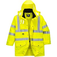 Oxford Weave 300D Class 3 Hi Vis 7-in-1 Traffic Jacket Oxford Weave 300D Class 3 Hi Vis 7-in-1 Traffic Jacket