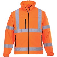 Portwest 2 in 1 Waterproof Hi Vis Softshell Jacket Portwest 2 in 1 Waterproof Hi Vis Softshell Jacket