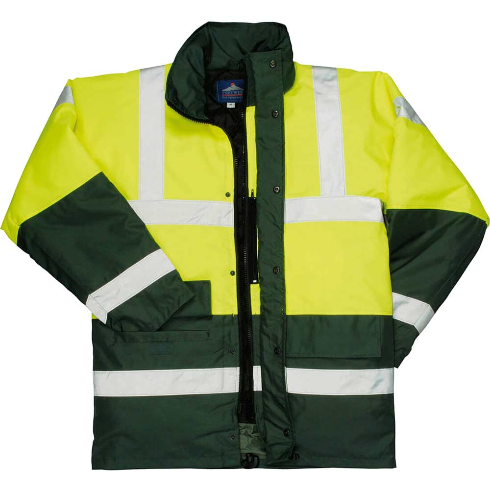 Oxford Weave 300D Class 3 Hi Vis Contrast Traffic Jacket