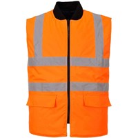 Oxford Weave 300D Class 2 Reversible Hi Vis Bodywarmer Oxford Weave 300D Class 2 Reversible Hi Vis Bodywarmer