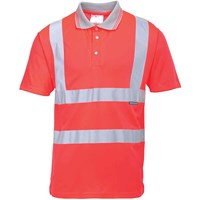 Portwest Mens Hi Vis Polo Short Sleeve Shirt