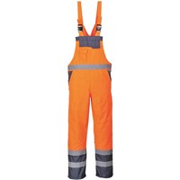 Oxford Weave 300D Class 2 Hi Vis Contrast Bib and Brace