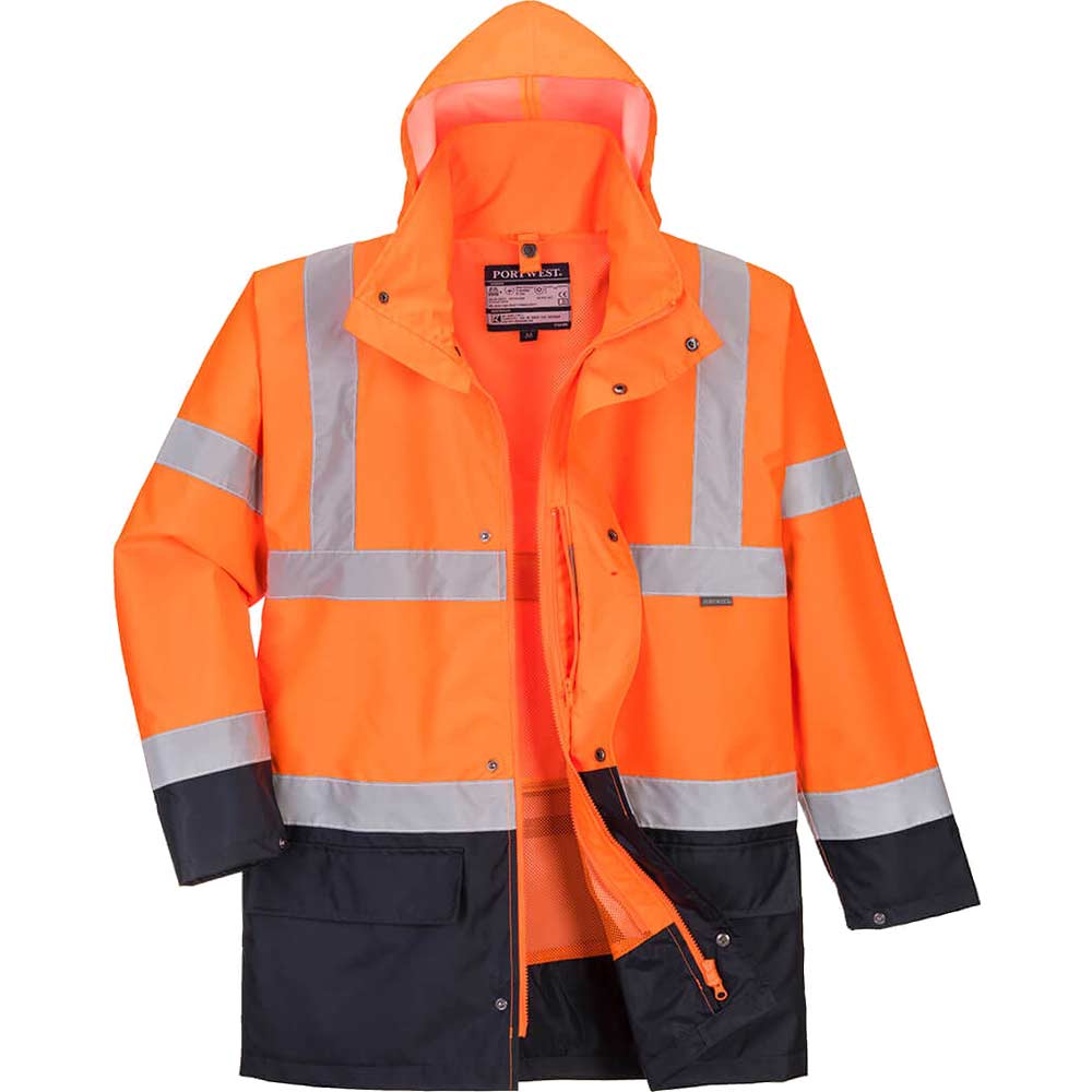 Portwest Orange / Navy Essential 5 In 1 Two Tone Jacket 5In