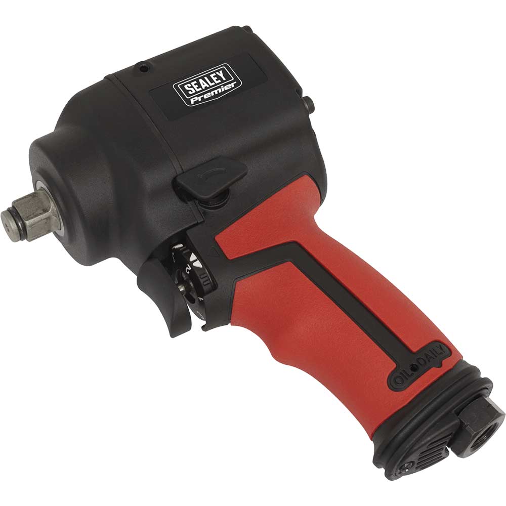 Sealey Sa6002s Stubby Twin Hammer Air Impact Wrench 1/2" Drive Size 1