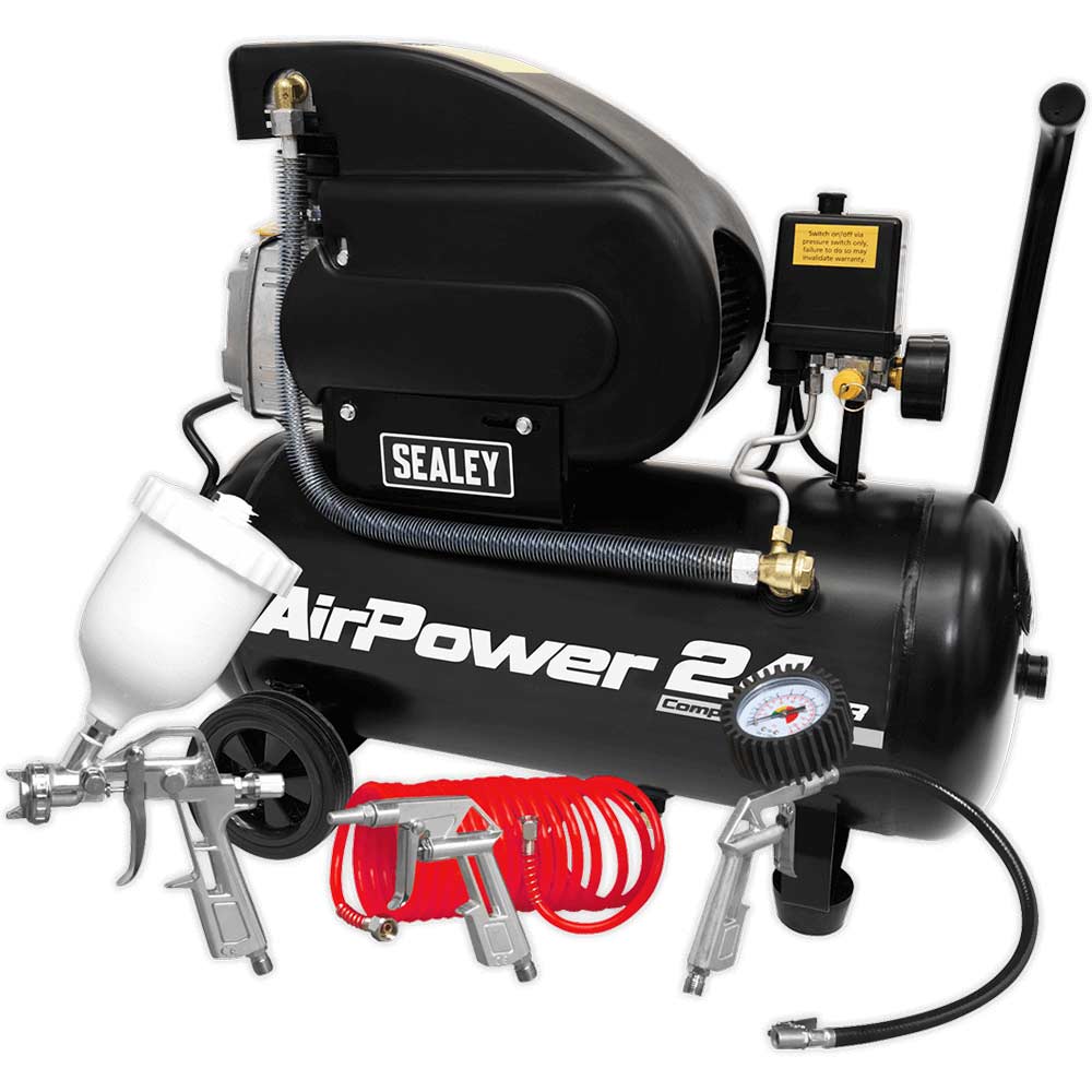 Sealey Sac2420apk Direct Drive Air Compressor Litre Size 24