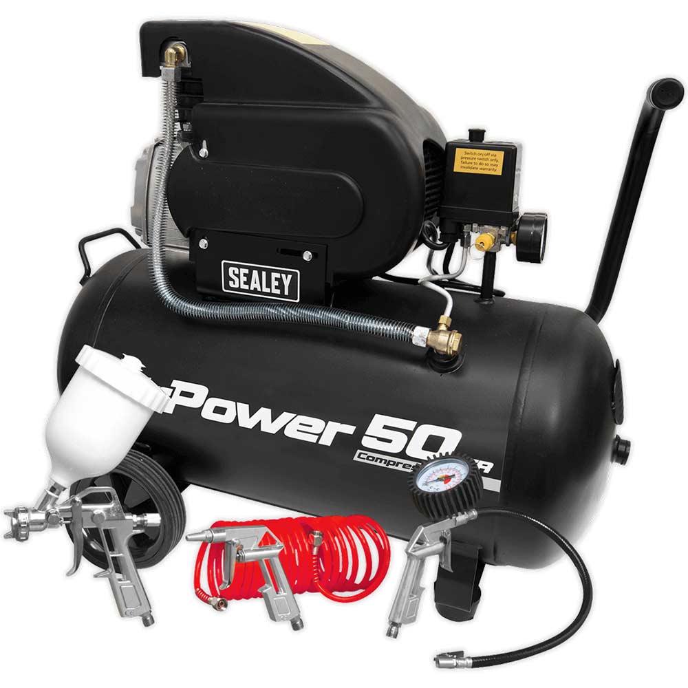 Sealey Sac5020apk Direct Drive Air Compressor 50 Litre 5M