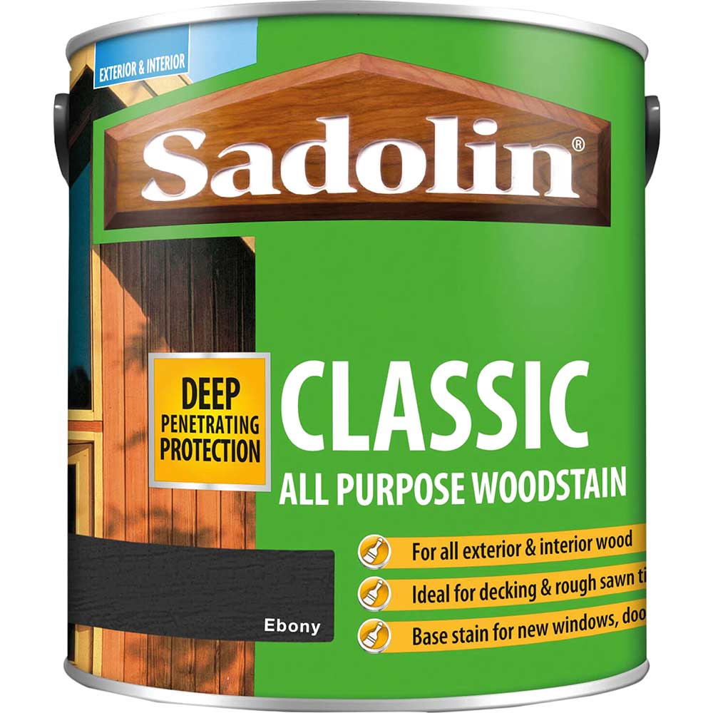 Sadolin Classic Wood Protection Woodstain Ebony 2.5L