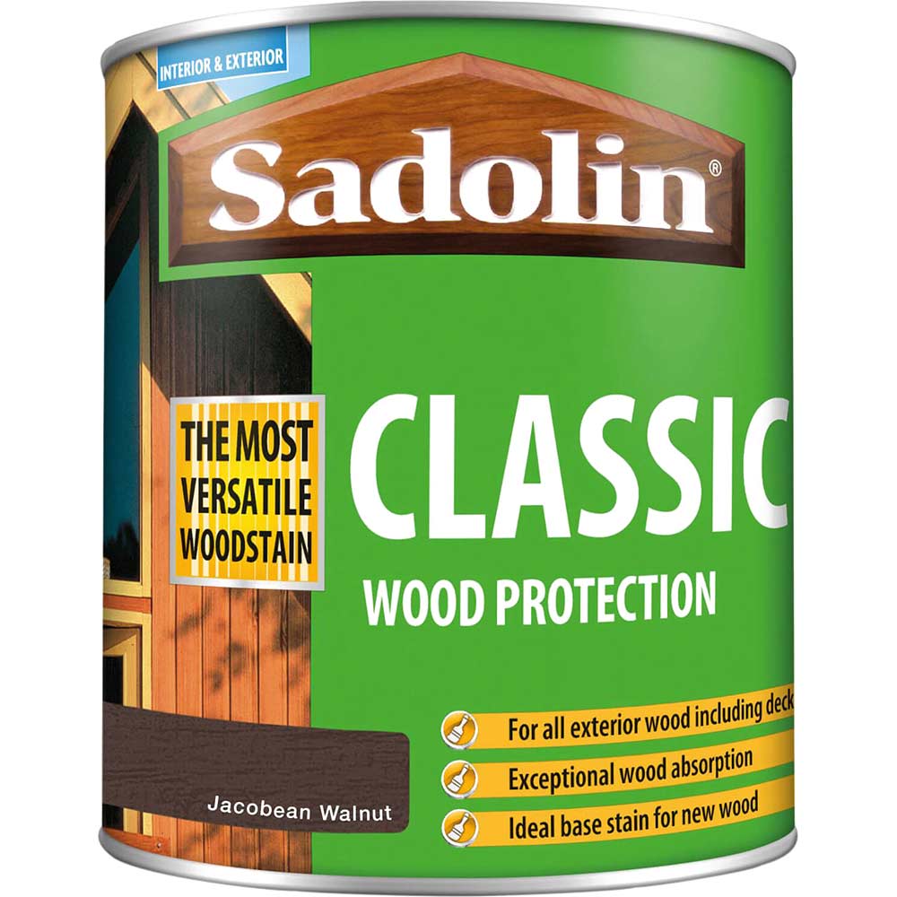 Sadolin Jacobean Walnut Classic Wood Protection Woodstain Medium