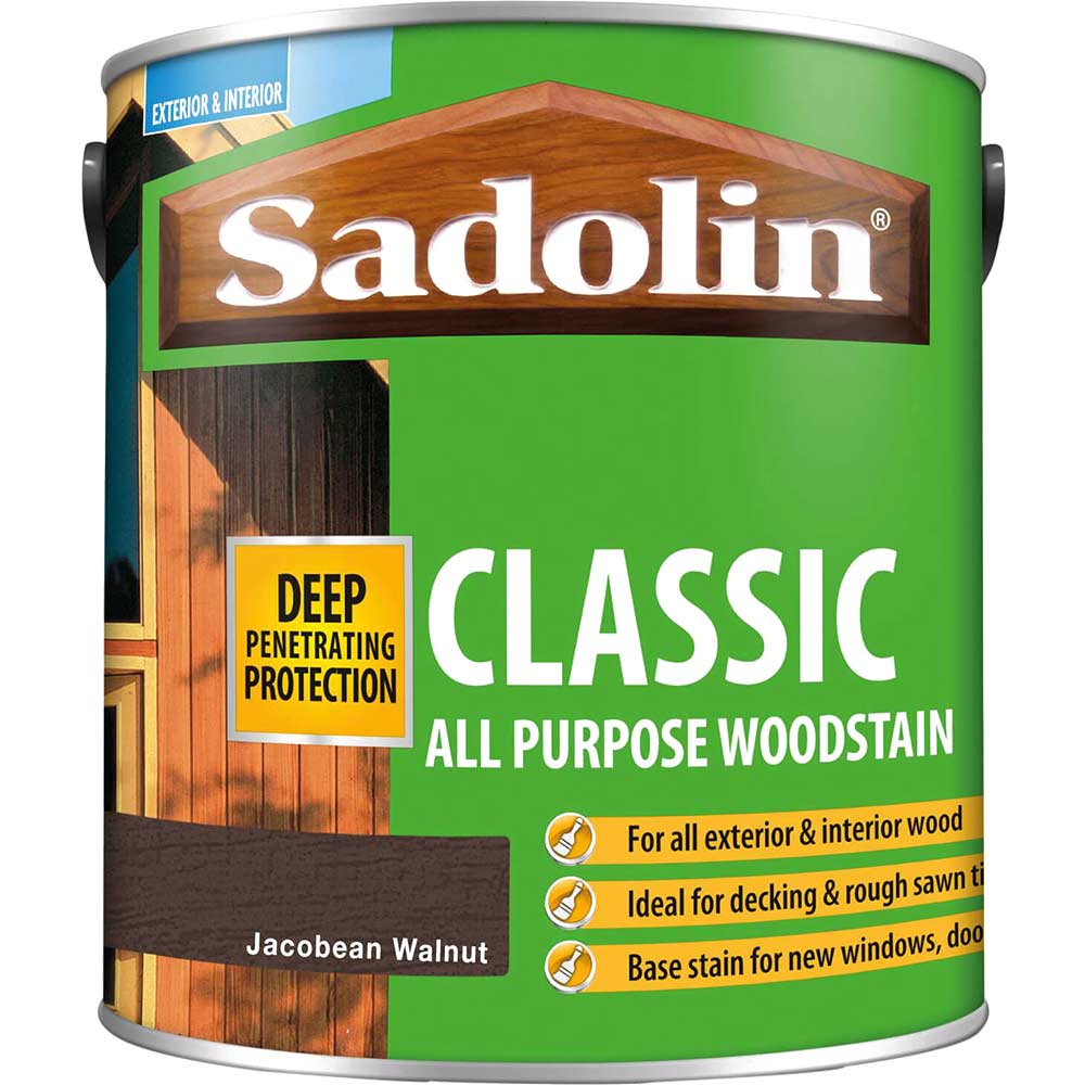 Sadolin Jacobean Walnut Classic Wood Protection Woodstain Medium
