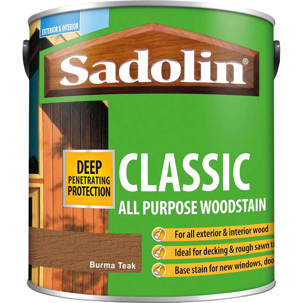 Sadolin Classic Wood Protection Woodstain Burma Teak 2.5L