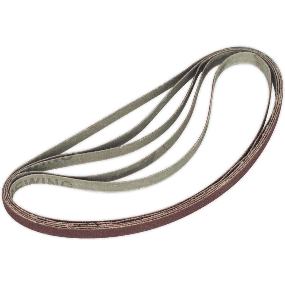 Sealey 6Mm X 456Mm Sanding Belt 6Mm X 456Mm Pack Of 5 100G