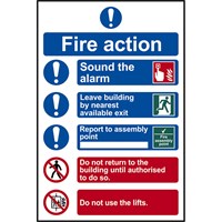 Scan Fire Action Procedure Sign Scan Fire Action Procedure Sign
