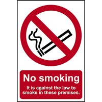 Scan No Smoking It Is Against The Law To Smoke On These Premises Sign Scan No Smoking It Is Against The Law To Smoke On These Premises Sign