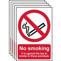 Scan No Smoking It Is Against The Law To Smoke On These Premises Sign