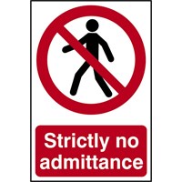 Scan Strictly No Admittance Sign Scan Strictly No Admittance Sign