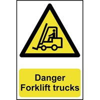 Scan Danger Forklift Trucks Sign Scan Danger Forklift Trucks Sign
