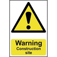 Scan Warning Construction Site Sign