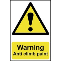 Scan Warning Anti Climb Paint Sign
