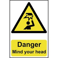 Scan Danger Mind Your Head Sign Scan Danger Mind Your Head Sign