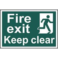 Scan Fire Exit Keep Clear Sign Scan Fire Exit Keep Clear Sign
