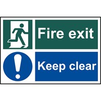 Scan Fire Exit Keep Clear Sign Scan Fire Exit Keep Clear Sign