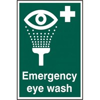 Scan Emergency Eye Wash PVC Sign Scan Emergency Eye Wash PVC Sign