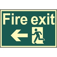 Scan Fire Exit Running Man Sign Arrow Left Scan Fire Exit Running Man Sign Arrow Left