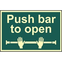 Scan Push Bar To Open Sign Scan Push Bar To Open Sign