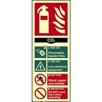 Scan CO2 Fire Extinguisher Sign Scan CO2 Fire Extinguisher Sign
