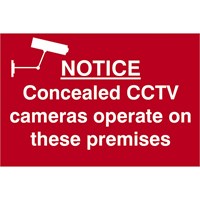 Scan Notice Concealed CCTV Cameras Operate On These Premises Sign Scan Notice Concealed CCTV Cameras Operate On These Premises Sign