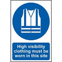 Scan High Visibility Jackets Must Be Worn In This Site PVC Sign Scan High Visibility Jackets Must Be Worn In This Site PVC Sign