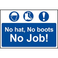 Scan No Hat, No Boots, No Job Sign Scan No Hat, No Boots, No Job Sign