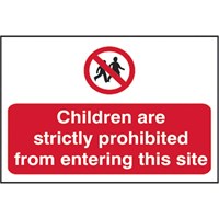 Scan Children Prohibited From Entering Site PVC Sign